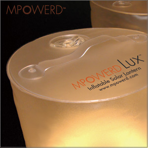 MPOWERD LUX（エムパワード　ラックス）インフレータブルＬＥＤソーラーランタン 暖色